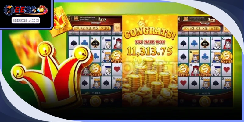 Không gian quay thưởng đẳng cấp quy tụ vô số biểu tượng lá bài rực rỡ